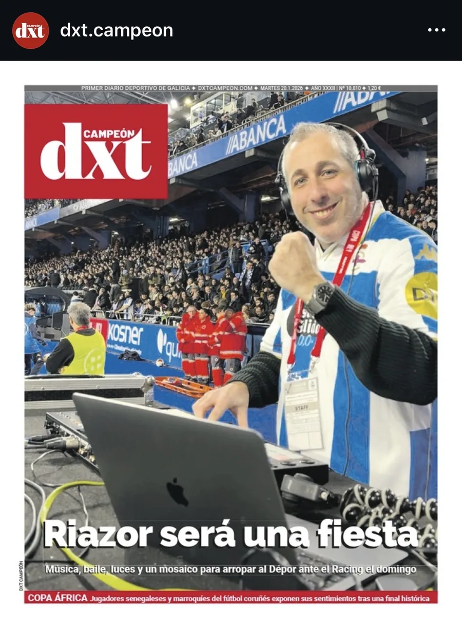 DJ Ponte en portada del DXT Campeón — Riazor será una fiesta, Deportivo de La Coruña